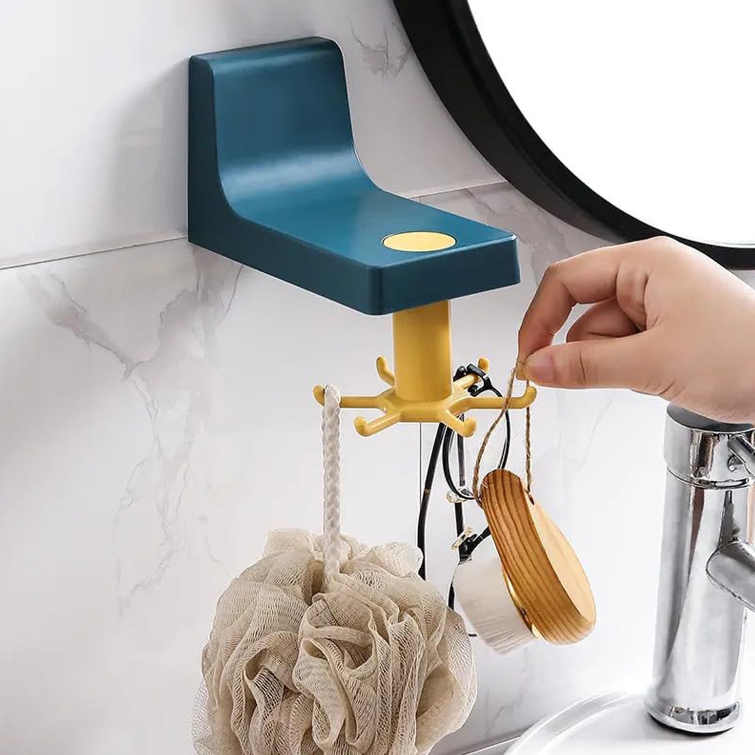 4605 360 Degree Rotating Self Adhesive Plastic Wall Hook Hanger; Multifunctional Hanger with 6 Heavy Duty Claw Hooks 4605 360 Degree Rotating Self Adhesive Plastic Wall Hook Hanger; Multifunctional Hanger with 6 Heavy Duty Claw Hooks